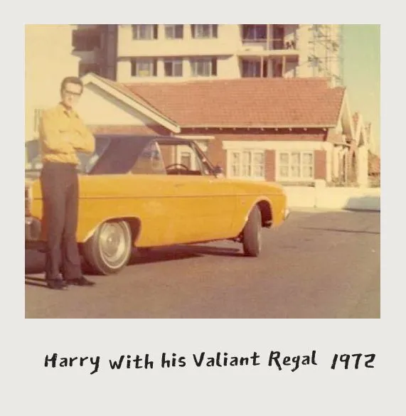 Harry with his Valiant Regal (1972)